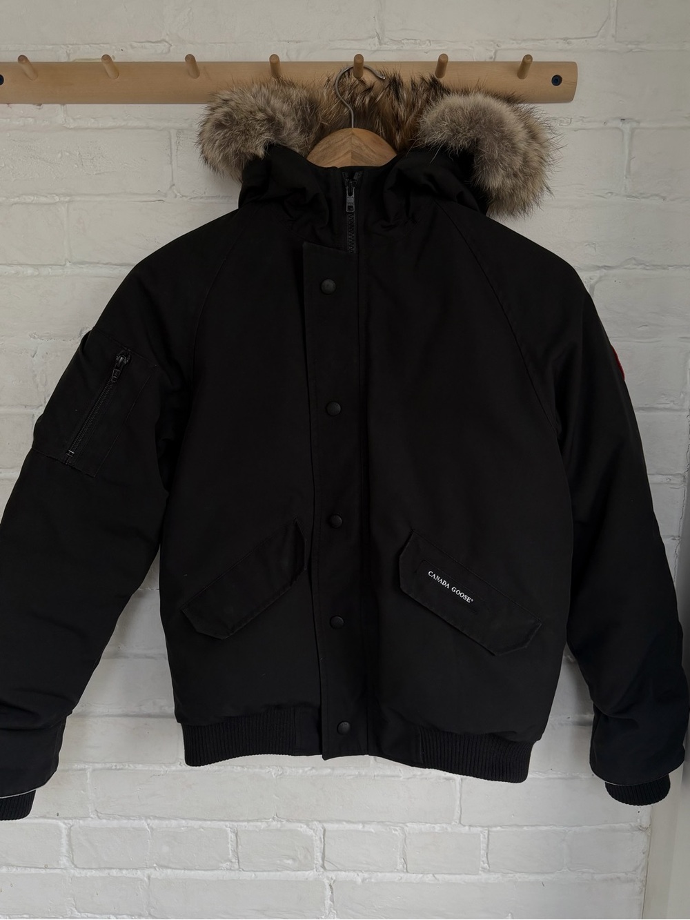 Canada Goose Rundle Bomber Youth Kids Hooded Puffer Jacket - Picture 2 of 6